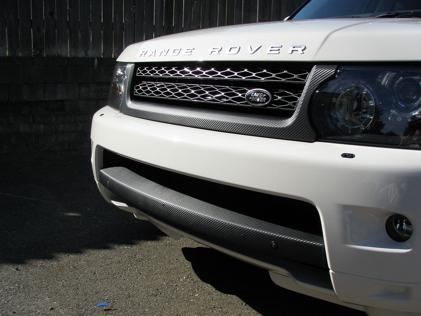 2010 range rover carbon fiber wrapped grill 3m dinoc